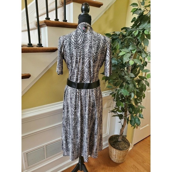 Jones New York Belted Faux Wrap Dress Sz Medium - Picture 5 of 9